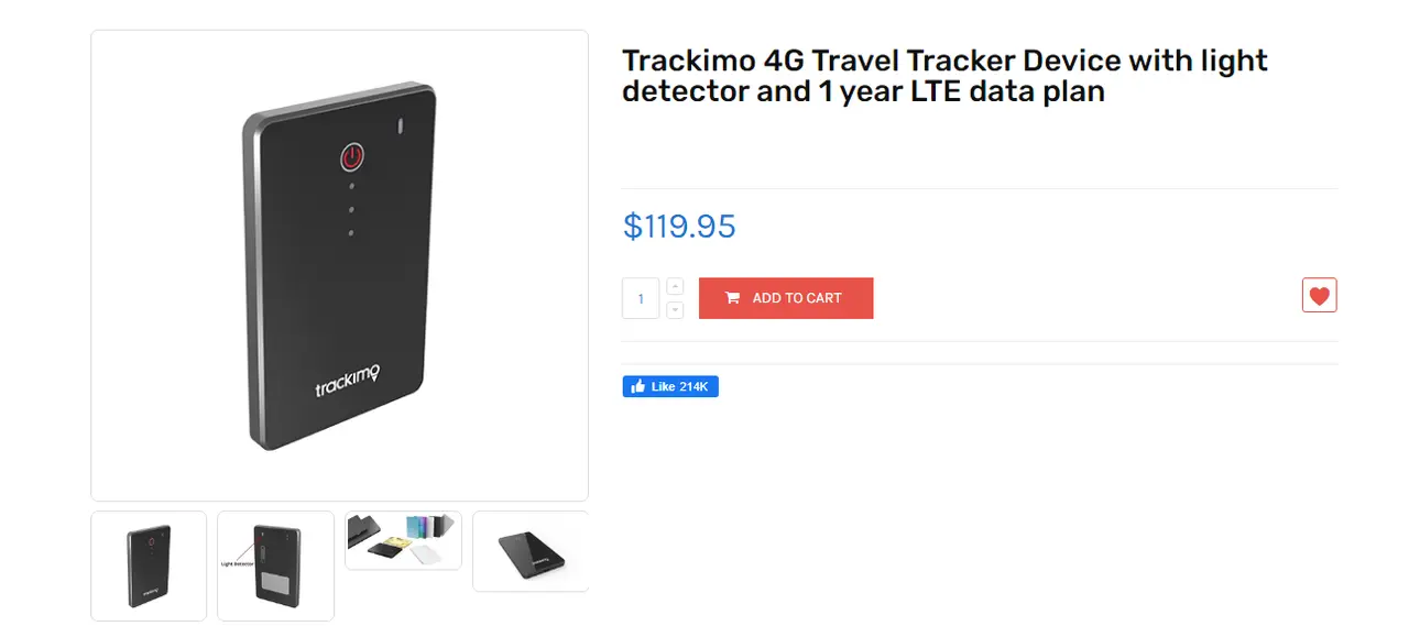 a show case of trackimo  4g .